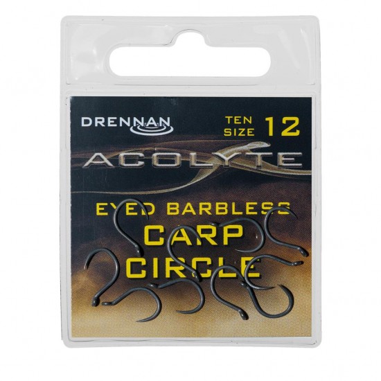 Carlige Drennan - Acolyte Carp Circle Barbless Nr. 12